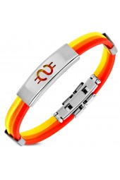 SALE - Unisex apyrankė su plieno dekoracija